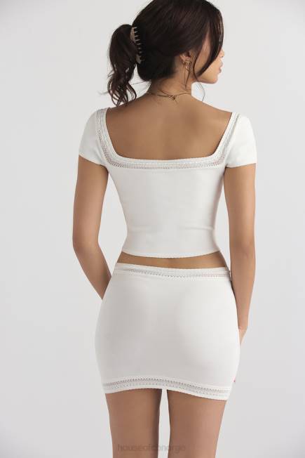 klær nola ivory lekker strikket topp House of CB J6RL716