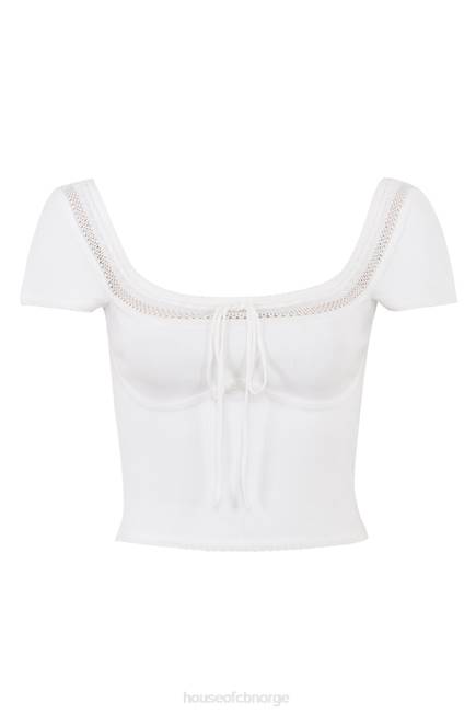 klær nola ivory lekker strikket topp House of CB J6RL716