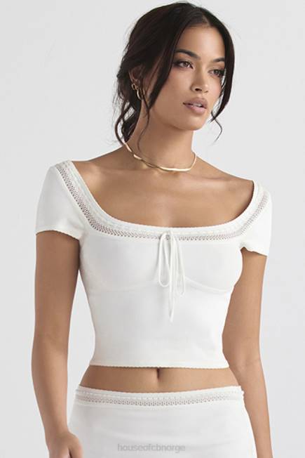 klær nola ivory lekker strikket topp House of CB J6RL716