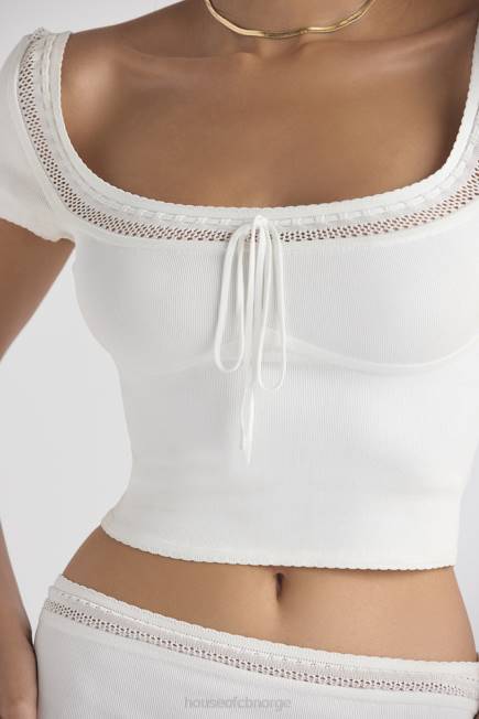 klær nola ivory lekker strikket topp House of CB J6RL716