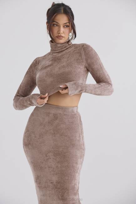klær suri rose chenille cropped topp House of CB J6RL688