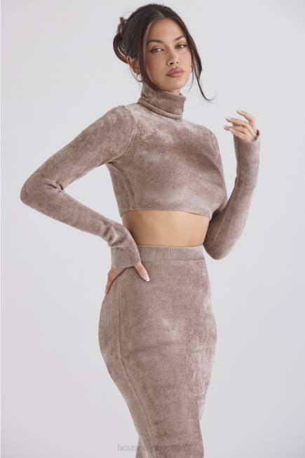 klær suri rose chenille cropped topp House of CB J6RL688