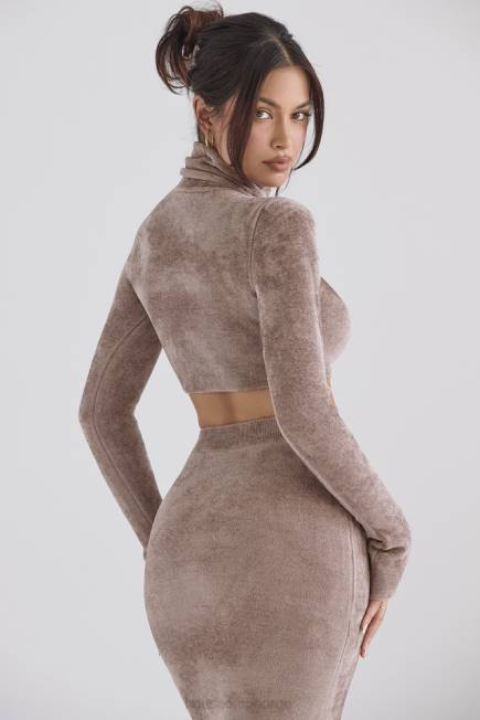 klær suri rose chenille cropped topp House of CB J6RL688