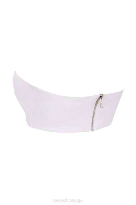 klær tanice hvit lin mix bandeau topp House of CB J6RL805
