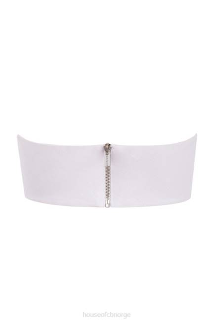 klær tanice hvit lin mix bandeau topp House of CB J6RL805