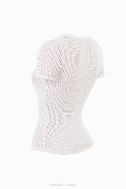 klær yves hvit strikket topp House of CB J6RL672