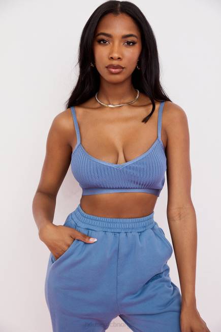 klær evie azurblå bandasje bralette House of CB J6RL759