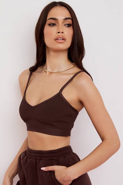 klær evie brun bandasje bralette House of CB J6RL760