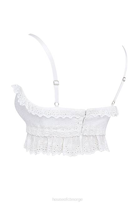 klær federica hvit broderie anglais bralette topp House of CB J6RL674