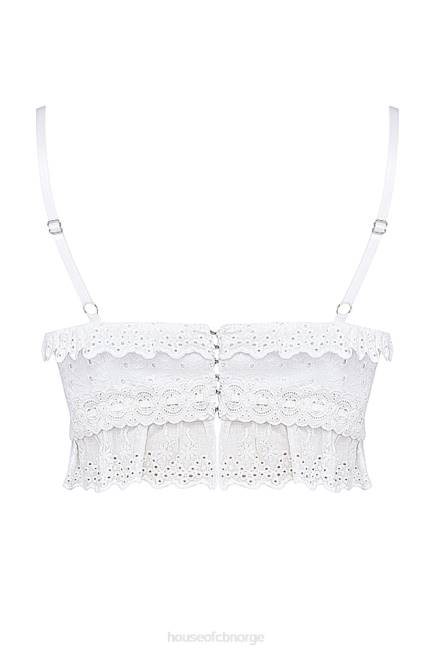 klær federica hvit broderie anglais bralette topp House of CB J6RL674