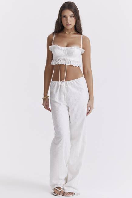 klær federica hvit broderie anglais bralette topp House of CB J6RL674