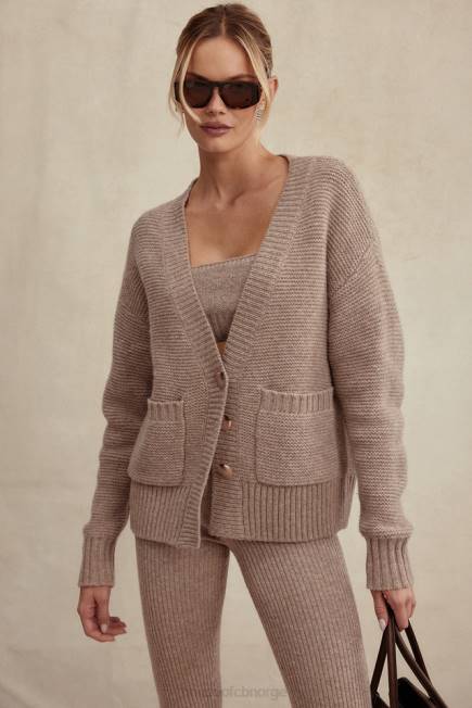 klær alara bygg chunky cardigan i naturull House of CB J6RL648