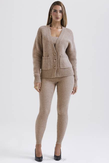 klær alara bygg chunky cardigan i naturull House of CB J6RL648