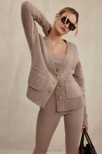 klær alara bygg chunky cardigan i naturull House of CB J6RL648