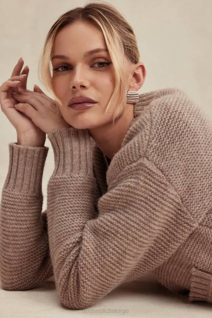 klær alara bygg chunky cardigan i naturull House of CB J6RL648