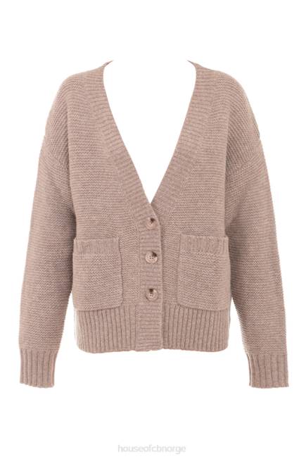 klær alara bygg chunky cardigan i naturull House of CB J6RL648