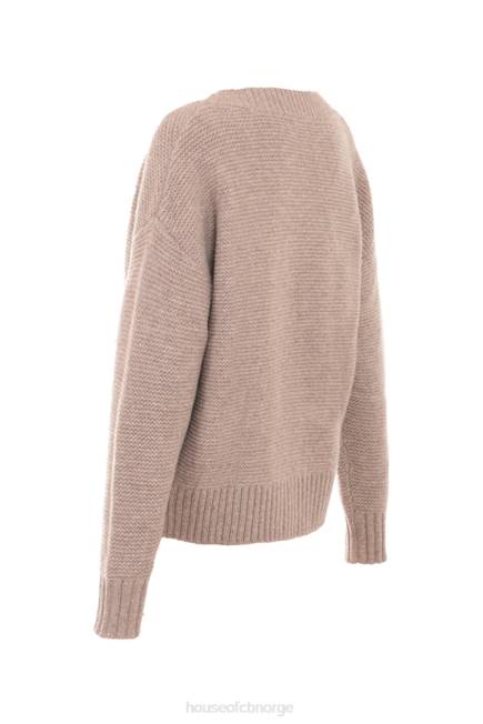klær alara bygg chunky cardigan i naturull House of CB J6RL648