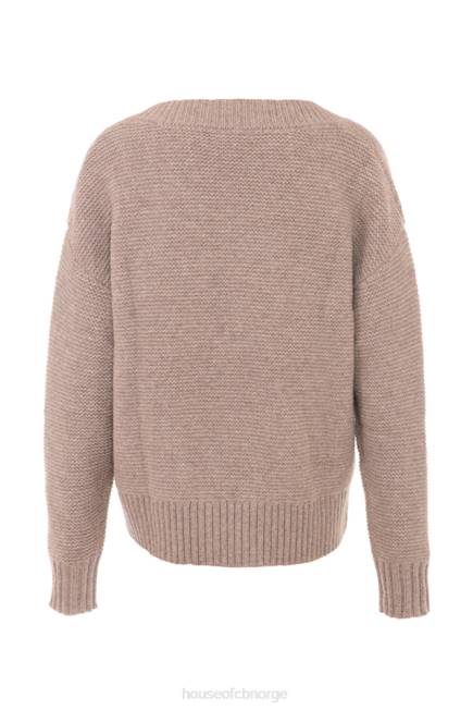 klær alara bygg chunky cardigan i naturull House of CB J6RL648