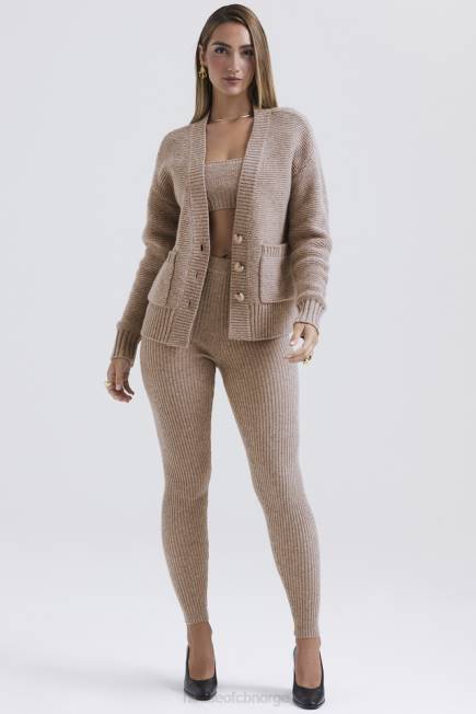 klær alara bygg chunky cardigan i naturull House of CB J6RL648