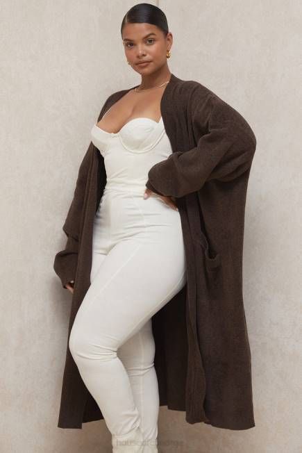 klær chloe sjokoladestrikket oversized cardigan House of CB J6RL780
