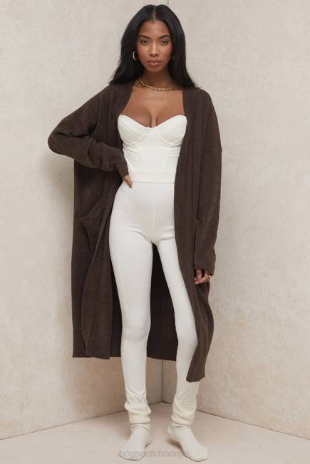 klær chloe sjokoladestrikket oversized cardigan House of CB J6RL780