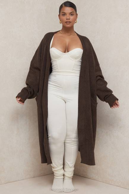 klær chloe sjokoladestrikket oversized cardigan House of CB J6RL780