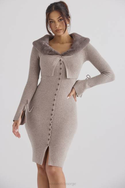 klær dahlia beige cardigan i kashmir House of CB J6RL694