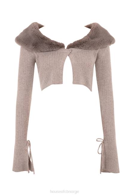 klær dahlia beige cardigan i kashmir House of CB J6RL694