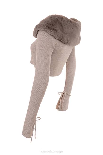 klær dahlia beige cardigan i kashmir House of CB J6RL694