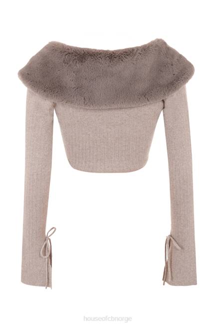 klær dahlia beige cardigan i kashmir House of CB J6RL694