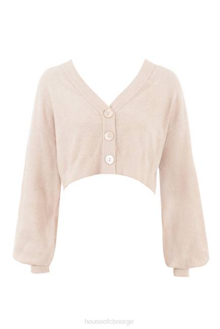 klær meryl cream cropped boxy cardigan House of CB J6RL783