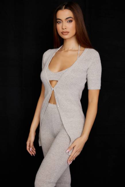 klær opal havregryn ribbestrikket cardigan House of CB J6RL730