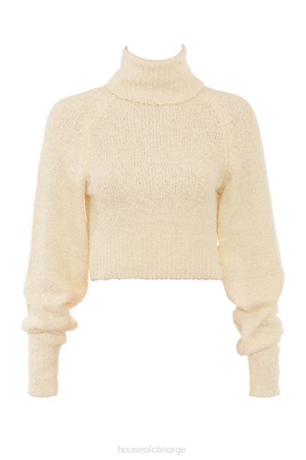 klær nyala krem ​​myk boucle strikket cropped genser House of CB J6RL660
