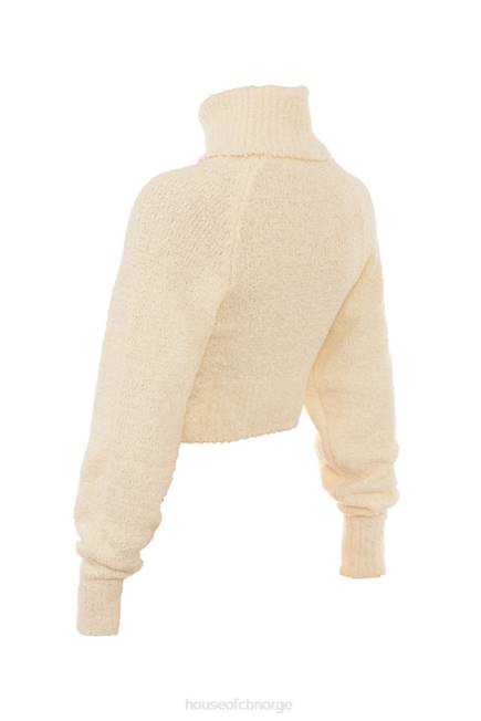 klær nyala krem ​​myk boucle strikket cropped genser House of CB J6RL660