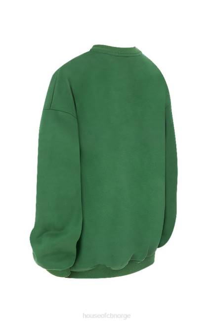 klær tommy grønn oversized sweatshirt med rund hals House of CB J6RL798
