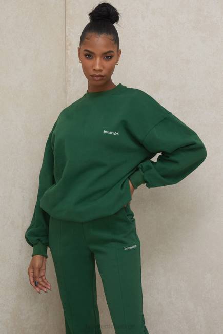 klær tommy grønn oversized sweatshirt med rund hals House of CB J6RL798