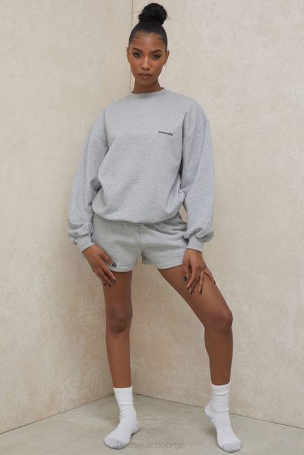 klær tommy grey oversized genser med rund hals House of CB J6RL803