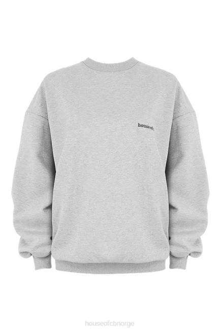 klær tommy grey oversized genser med rund hals House of CB J6RL803