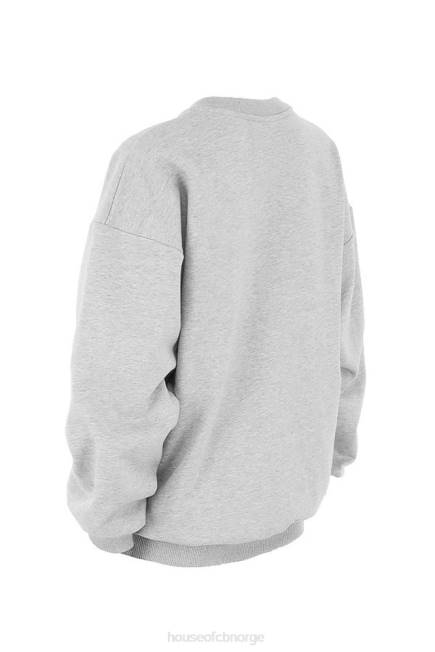 klær tommy grey oversized genser med rund hals House of CB J6RL803