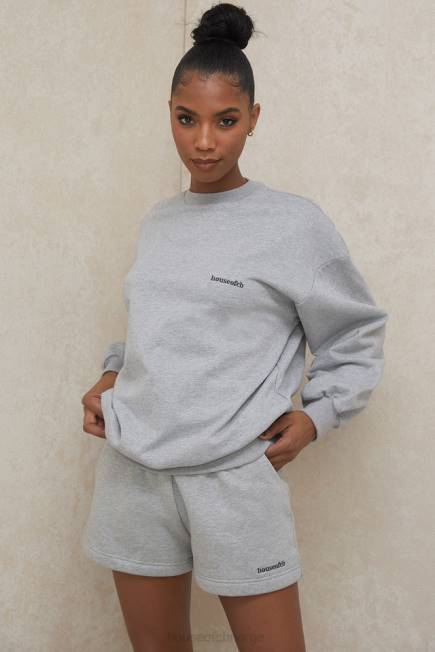 klær tommy grey oversized genser med rund hals House of CB J6RL803