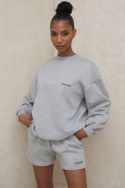 klær tommy grey oversized genser med rund hals House of CB J6RL803