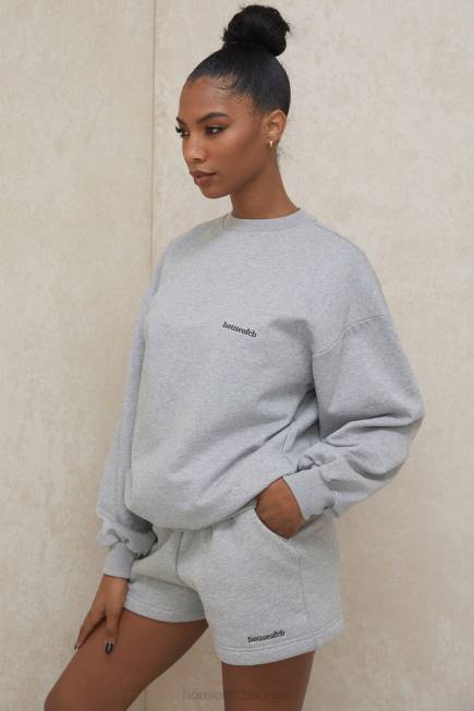 klær tommy grey oversized genser med rund hals House of CB J6RL803