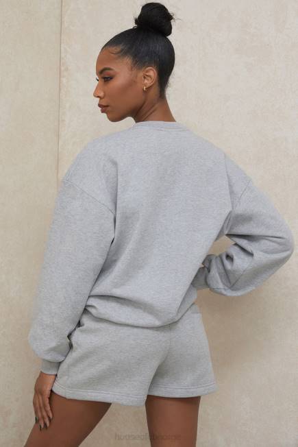 klær tommy grey oversized genser med rund hals House of CB J6RL803