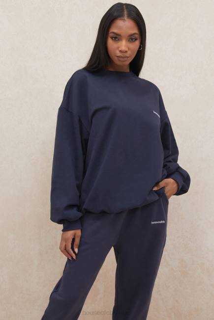 klær tommy marine oversized genser med rund hals House of CB J6RL800