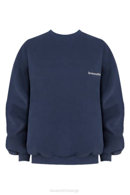 klær tommy marine oversized genser med rund hals House of CB J6RL800