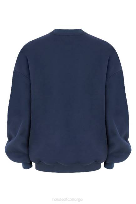 klær tommy marine oversized genser med rund hals House of CB J6RL800