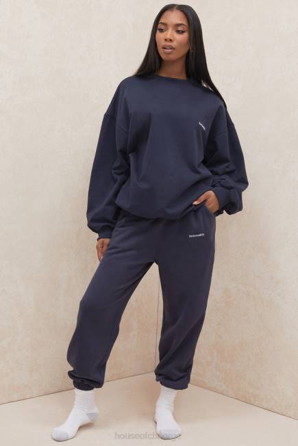 klær tommy marine oversized genser med rund hals House of CB J6RL800