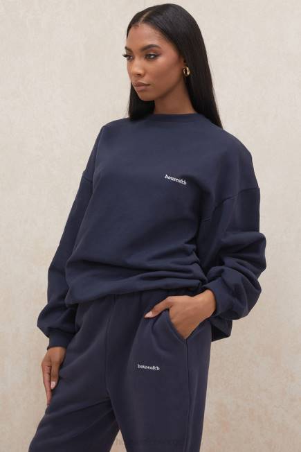 klær tommy marine oversized genser med rund hals House of CB J6RL800