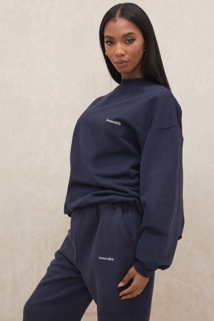 klær tommy marine oversized genser med rund hals House of CB J6RL800