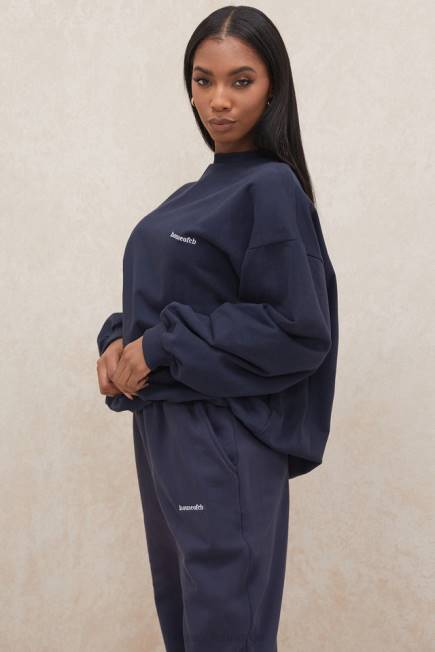 klær tommy marine oversized genser med rund hals House of CB J6RL800